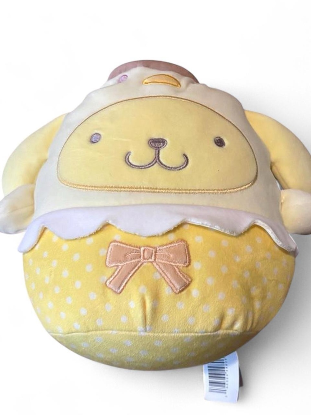 Squishmallows Yellow Polka Dot Bow Plush Pillow Toy